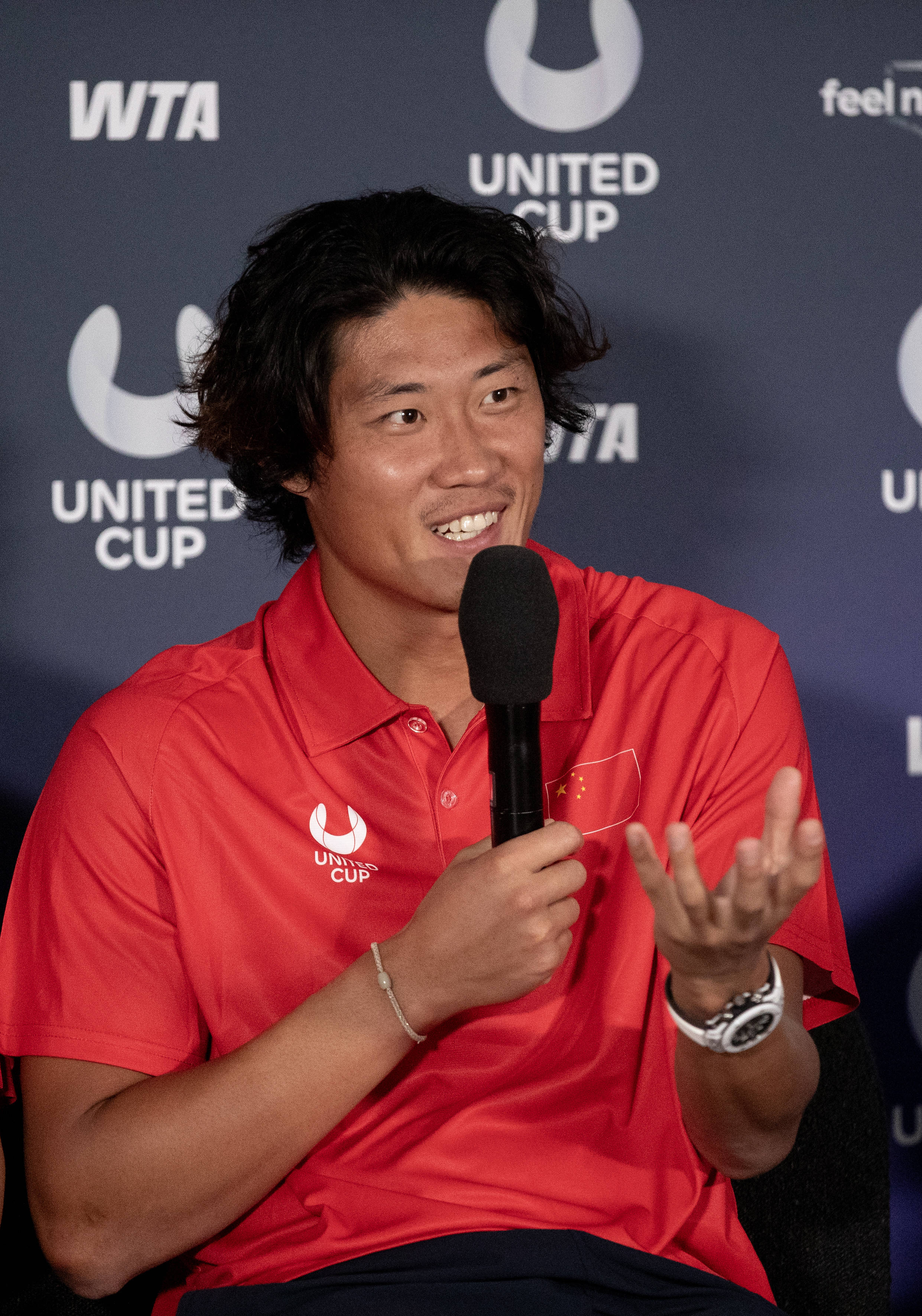 （体育）网球——中国队出席联合杯悉尼赛区新闻发布会